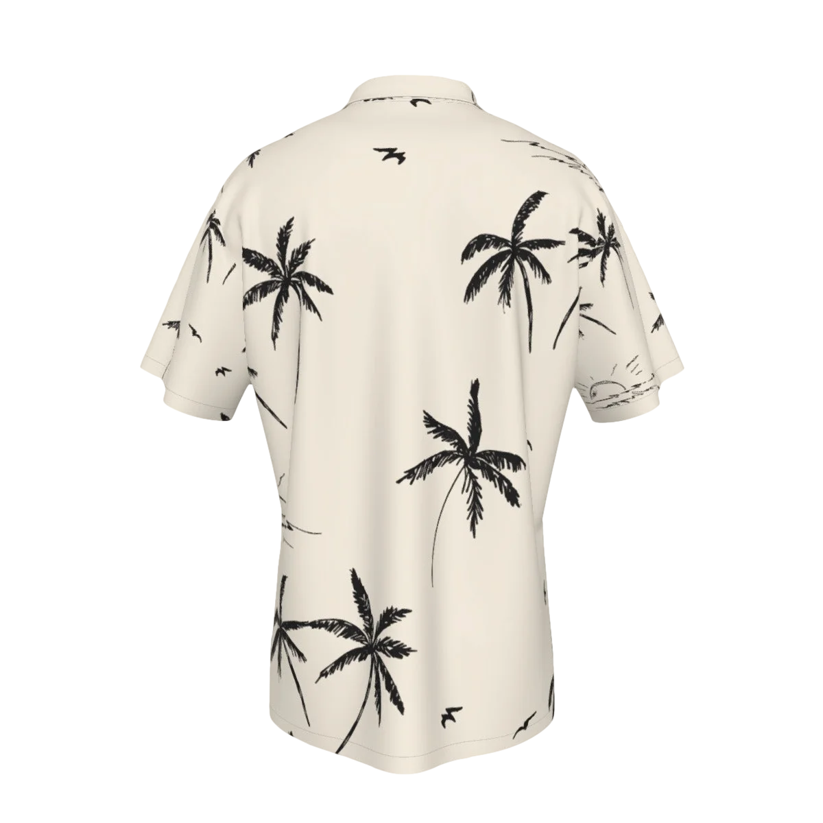 Slick Golf Gear Men's Seaside Palm Tree Hawaiian Shirt With Button Closure