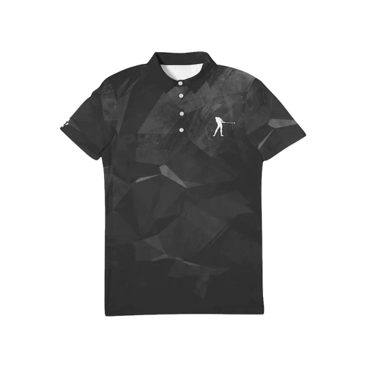 Black Abstract Polo