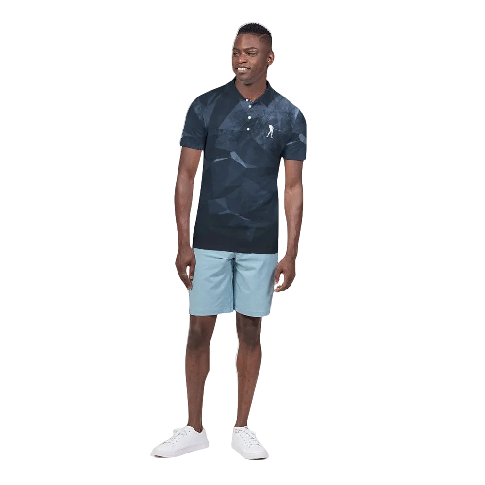 Blue Abstract Polo