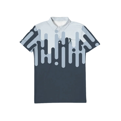 Blue Grey Halftone Polo