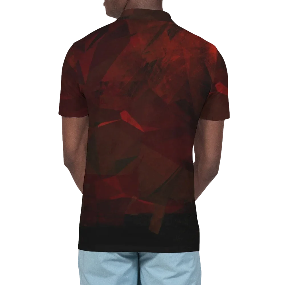 Red Abstract  Polo