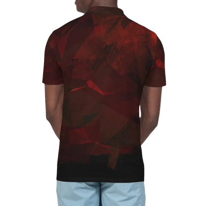 Red Abstract  Polo