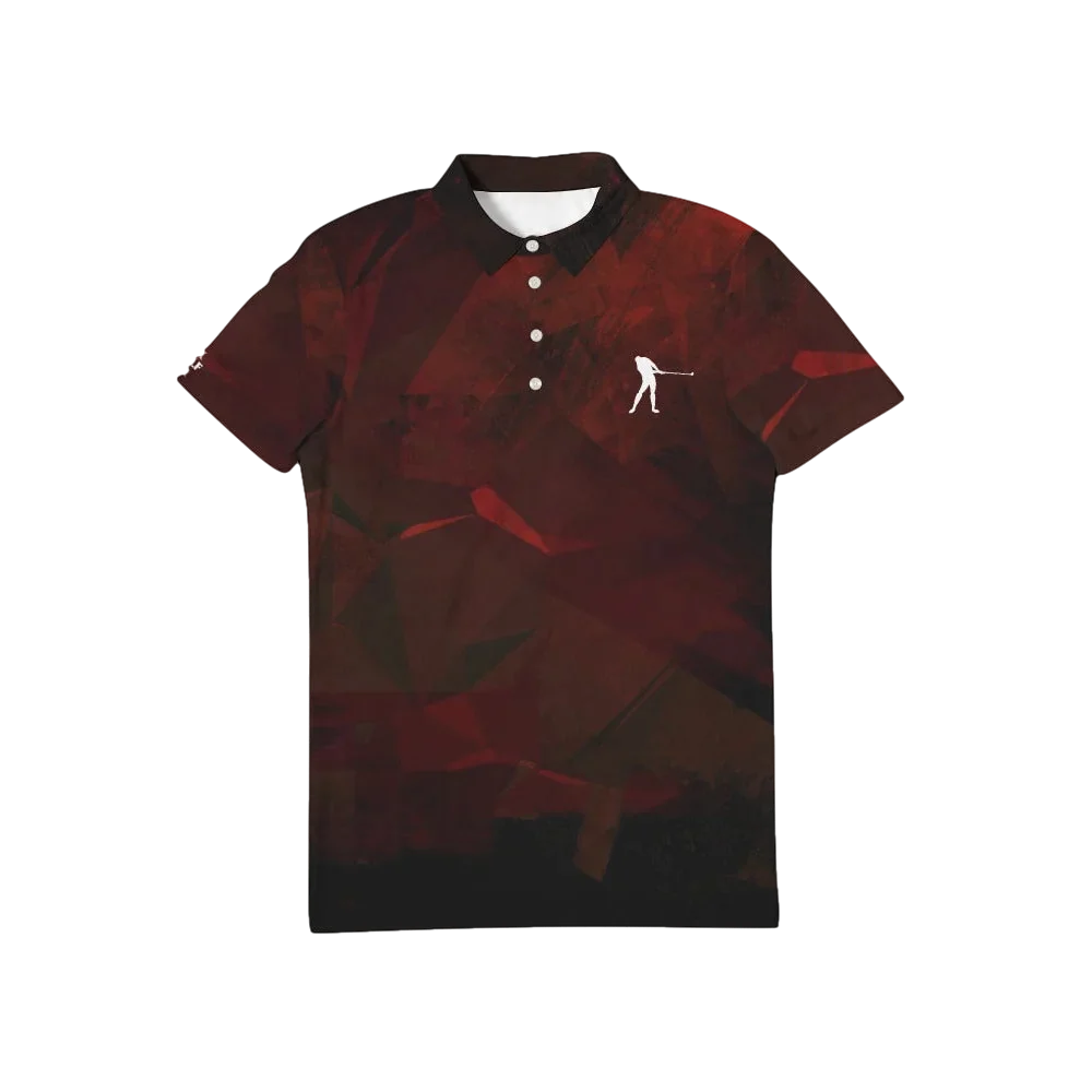 Red Abstract  Polo