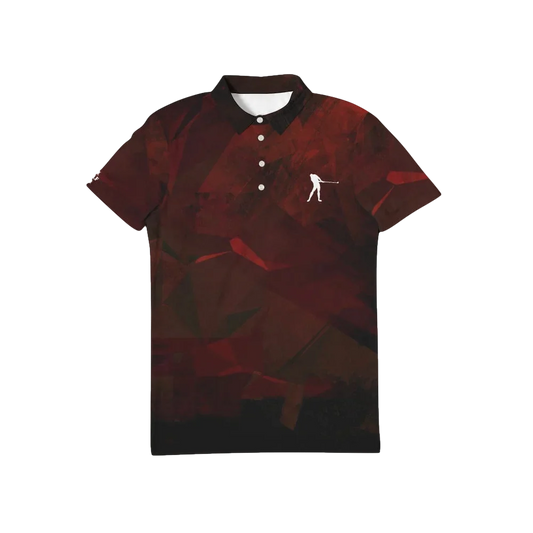 Red Abstract  Polo