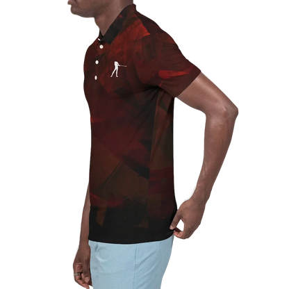 Red Abstract  Polo