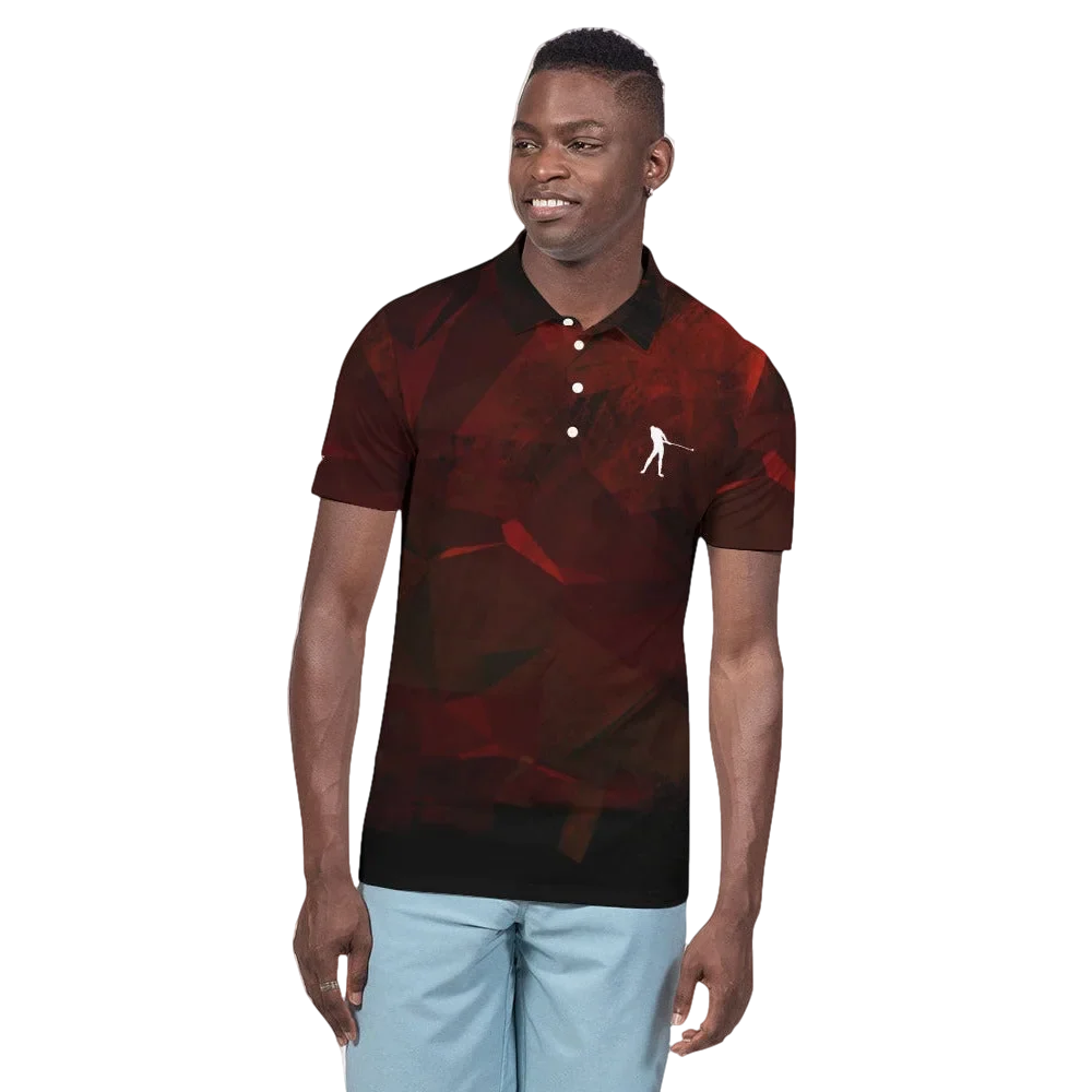 Red Abstract  Polo