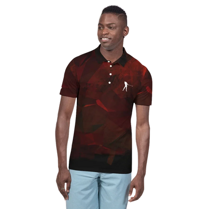 Red Abstract  Polo