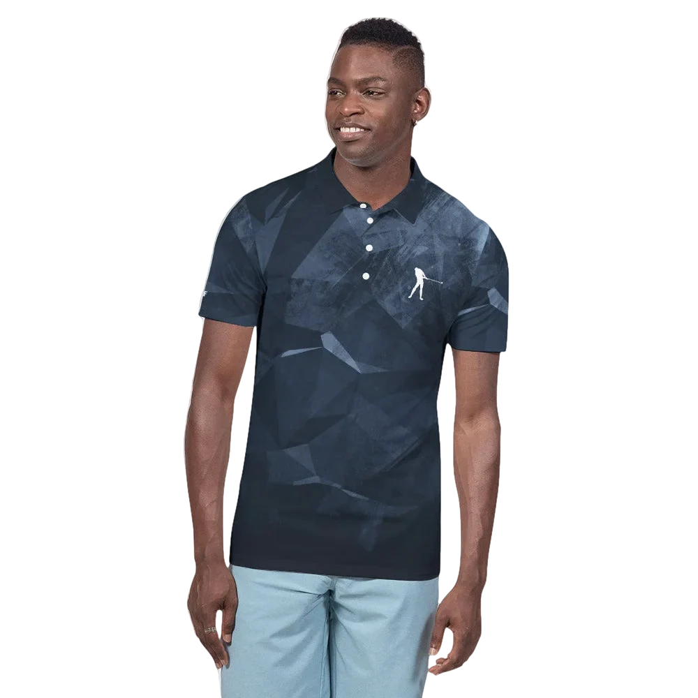 Blue Abstract Polo